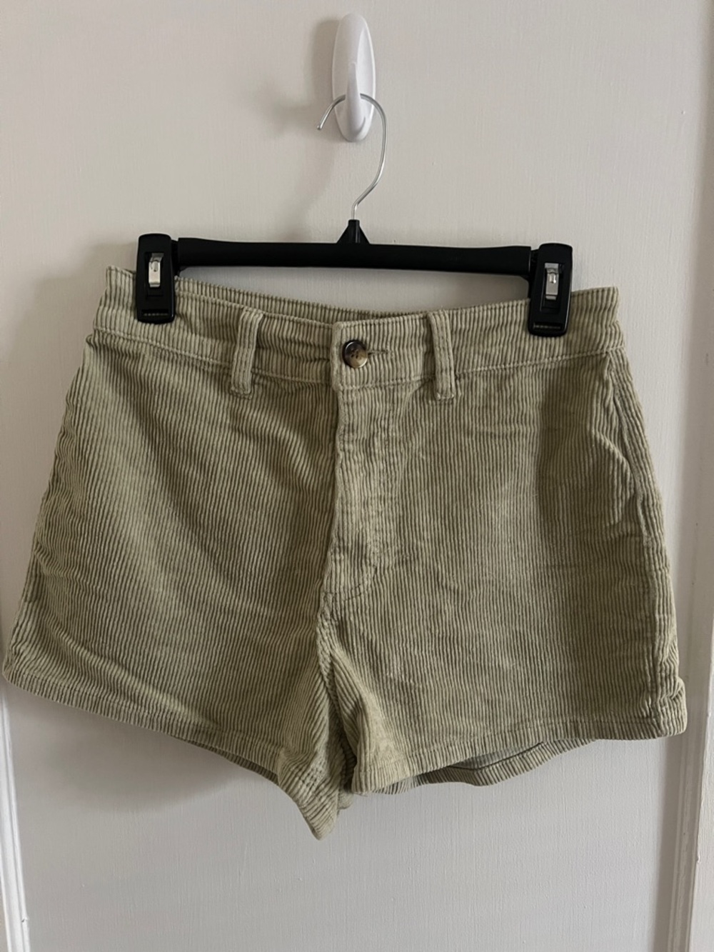 Billabong Corduroy High-Rise Women’s Shorts in Light Olive